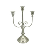Maxbell 3 Arms Candle Holder Metal Candelabra for Dining Table Party Home Decoration silvery