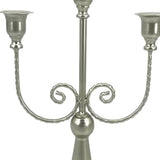 Maxbell 3 Arms Candle Holder Metal Candelabra for Dining Table Party Home Decoration silvery