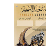 Maxbell Ramadan Advent Calendar Refrigerator Magnet for Home Kitchen Decor Versatile Style D