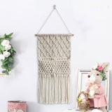 Maxbell Macrame Wall Hanging Tapestry Storage Pocket Woven Tapestry for Bedroom Home