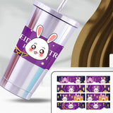 Maxbell 8x Eid Mubarak Water Bottle Stickers Cute Muslim Decorative Party Decoration