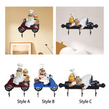 Maxbell Chef Figurine Wall Hook Decorative Wall Mount Rack Hook for Cap Hats Bakery Style A