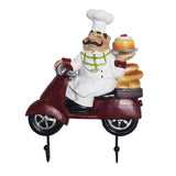 Maxbell Chef Figurine Wall Hook Decorative Wall Mount Rack Hook for Cap Hats Bakery Style A