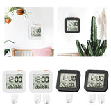 Maxbell Digital Alarm Clock Digital Bathroom Clock for Bedroom Dormitory Living Room 1 Hook White