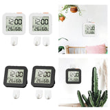 Maxbell Digital Alarm Clock Digital Bathroom Clock for Bedroom Dormitory Living Room 1 Hook White