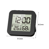 Maxbell Digital Alarm Clock Digital Bathroom Clock for Bedroom Dormitory Living Room 1 Hook Black