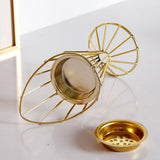 Maxbell Arabic Incense Burner Modern Incense Cone Holder for Desktop Home Decor Gold