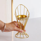 Maxbell Arabic Incense Burner Modern Incense Cone Holder for Desktop Home Decor Gold