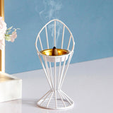Maxbell Arabic Incense Burner Modern Incense Cone Holder for Desktop Home Decor White