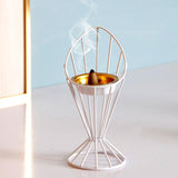 Maxbell Arabic Incense Burner Modern Incense Cone Holder for Desktop Home Decor White