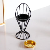Maxbell Arabic Incense Burner Modern Incense Cone Holder for Desktop Home Decor Black