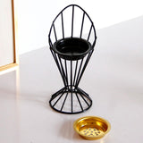 Maxbell Arabic Incense Burner Modern Incense Cone Holder for Desktop Home Decor Black