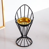 Maxbell Arabic Incense Burner Modern Incense Cone Holder for Desktop Home Decor Black
