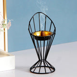 Maxbell Arabic Incense Burner Modern Incense Cone Holder for Desktop Home Decor Black