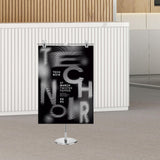 Maxbell Metal Banner Holder Stainless Steel Poster Display Holder for Outdoor Indoor