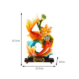 Maxbell Chinese Feng Shui Fish Statue Good Luck Sculpture for Living Room Office