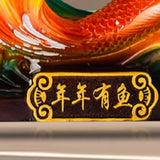 Maxbell Chinese Feng Shui Fish Statue Good Luck Sculpture for Living Room Office