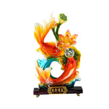 Maxbell Chinese Feng Shui Fish Statue Good Luck Sculpture for Living Room Office