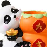 Maxbell Panda Pen Holder Creative Home Decor Pen Pencil Holder for Desk School Girls Orange