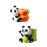 Maxbell Panda Pen Holder Creative Home Decor Pen Pencil Holder for Desk School Girls Orange