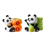 Maxbell Panda Pen Holder Creative Home Decor Pen Pencil Holder for Desk School Girls Orange