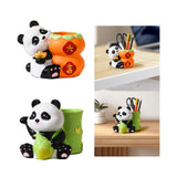Maxbell Panda Pen Holder Creative Home Decor Pen Pencil Holder for Desk School Girls Orange