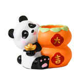 Maxbell Panda Pen Holder Creative Home Decor Pen Pencil Holder for Desk School Girls Orange