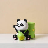 Maxbell Panda Pen Holder Creative Home Decor Pen Pencil Holder for Desk School Girls Green