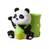 Maxbell Panda Pen Holder Creative Home Decor Pen Pencil Holder for Desk School Girls Green