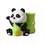 Maxbell Panda Pen Holder Creative Home Decor Pen Pencil Holder for Desk School Girls Green