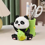 Maxbell Panda Pen Holder Creative Home Decor Pen Pencil Holder for Desk School Girls Green