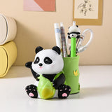 Maxbell Panda Pen Holder Creative Home Decor Pen Pencil Holder for Desk School Girls Green