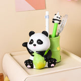 Maxbell Panda Pen Holder Creative Home Decor Pen Pencil Holder for Desk School Girls Green