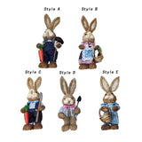 Maxbell DIY Unfinished Easter Bunny Straw Material Package Ornament for Balcony Yard Style A