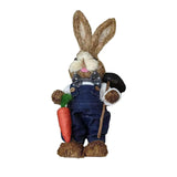 Maxbell DIY Unfinished Easter Bunny Straw Material Package Ornament for Balcony Yard Style A