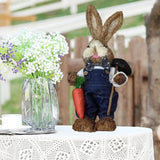 Maxbell DIY Unfinished Easter Bunny Straw Material Package Ornament for Balcony Yard Style A