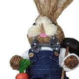 Maxbell DIY Unfinished Easter Bunny Straw Material Package Ornament for Balcony Yard Style A