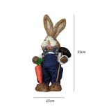 Maxbell DIY Unfinished Easter Bunny Straw Material Package Ornament for Balcony Yard Style A