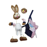 Maxbell DIY Unfinished Easter Bunny Straw Material Package Ornament for Balcony Yard Style B