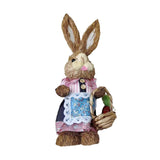 Maxbell DIY Unfinished Easter Bunny Straw Material Package Ornament for Balcony Yard Style B