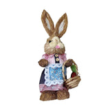 Maxbell DIY Unfinished Easter Bunny Straw Material Package Ornament for Balcony Yard Style B