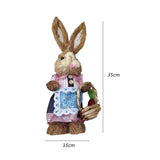 Maxbell DIY Unfinished Easter Bunny Straw Material Package Ornament for Balcony Yard Style B