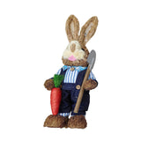 Maxbell DIY Unfinished Easter Bunny Straw Material Package Ornament for Balcony Yard Style C