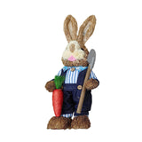 Maxbell DIY Unfinished Easter Bunny Straw Material Package Ornament for Balcony Yard Style C