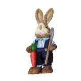Maxbell DIY Unfinished Easter Bunny Straw Material Package Ornament for Balcony Yard Style C