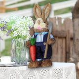 Maxbell DIY Unfinished Easter Bunny Straw Material Package Ornament for Balcony Yard Style C
