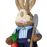 Maxbell DIY Unfinished Easter Bunny Straw Material Package Ornament for Balcony Yard Style C