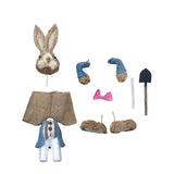 Maxbell DIY Unfinished Easter Bunny Straw Material Package Ornament for Balcony Yard Style D