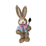 Maxbell DIY Unfinished Easter Bunny Straw Material Package Ornament for Balcony Yard Style D