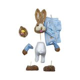 Maxbell DIY Unfinished Easter Bunny Straw Material Package Ornament for Balcony Yard Style E